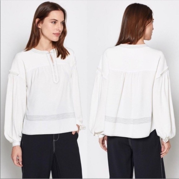 Joie Tops - Joie Mirna Porcelain Peasant Boho Blouse Size XS NWT